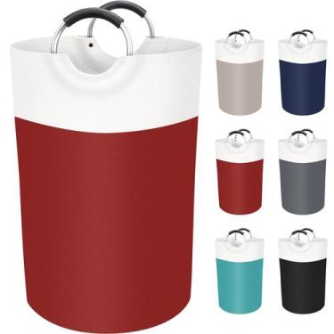 Imagem de Cesto de roupa suja BlissTotes 75L impermeável com alça de alumínio
