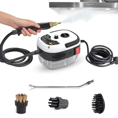 Imagem de Máquina de Limpeza a Vapor 220V, Alta Temperatura 150°C, 5 Acessórios,Tanque 1L Limpador A Vapor De Alta Pressão,Limpador A Vapor Portátil 2500W Para Pisos,Carpetes,Sofás e Carros.