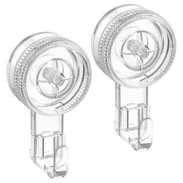 Imagem de LUXEAR Ganchos de ventosa de chuveiro, pacote com 2 ganchos únicos para chuveiro interno, cabides de parede reutilizáveis removíveis para banheiro, à prova d'água, potentes