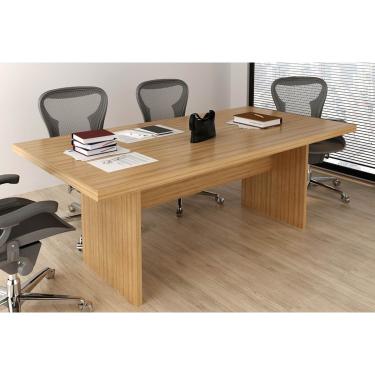 Imagem de Mesa de Escritório Diretor Reunião ME4119 Amêndoa - Tecno Mobili