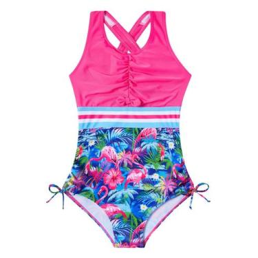Imagem de Maiô BFUSTYLE Flamingo para meninas de 12 a 13 anos