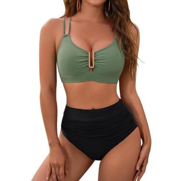 Imagem de Conjunto de biquíni BMJL feminino de cintura alta para controle de bar