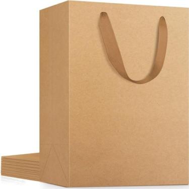 Imagem de Sacos de embrulho EUSOAR, pacote com 12 unidades, papel kraft de 20 x 