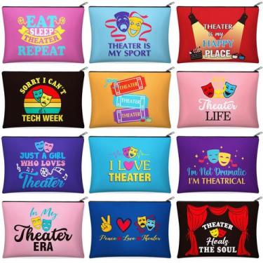 Imagem de Conjunto Reginary de 12 bolsas de maquiagem de teatro para mulheres e 