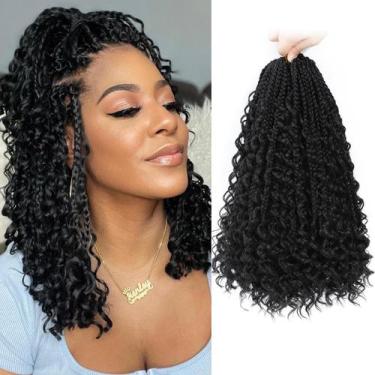Imagem de Crochet Hair Yewell Goddess Box Braids Boho 14 polegadas, 9 pacotes