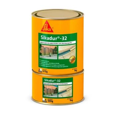 Imagem de Adesivo Estrutural Epoxi Sikadur 32 Sika 1kg Alta Aderência Em Concret