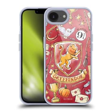 Imagem de Head Case Designs Capa de gel oficialmente licenciada com estampa Harry Potter Grifinória Relíquias da Morte XIII [proteção de grau militar] compatível com Apple iPhone 16e e compatível com MagSafe
