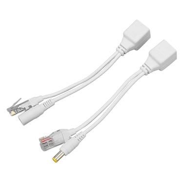 Imagem de Zhjvihx Adaptador de Divisor de 12 V, Sinal Impermeável Estável DC12 V Adaptador de Divisores Poe Fácil de Instalar Abs e Borracha de Escritório (Branco)