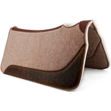 Imagem de Jeereal Almofada de sela de cavalo de feltro de mistura de lã equina 76 cm x 76 cm, almofada de sela ocidental com absorção de choque para proteção, 100% feltro de mistura de lã, 2,5 cm de espessura