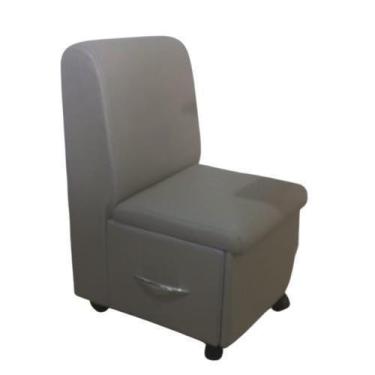 Imagem de Cadeira Ciranda Manicure Com Mesa Regulável Poltrona Bege - D Inovar M