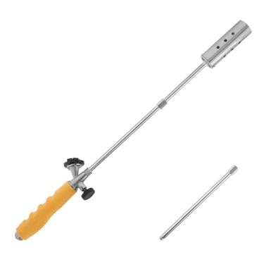 Imagem de XYDHQS Exterminador de ervas daninhas removível, maçarico removível de 3 estágios, maçarico para uso externo, maçarico removível de braço longo, extrator de ervas daninhas de aço inoxidável para