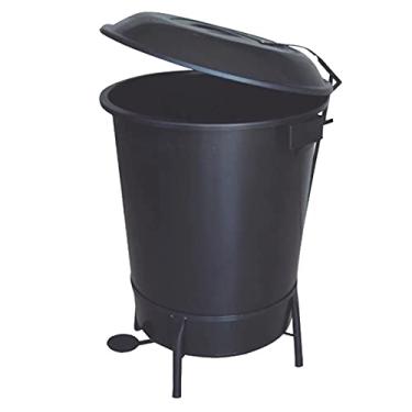 Imagem de Lixeira Plástica Em Suporte De Ferro Com Pedal 50 Litros