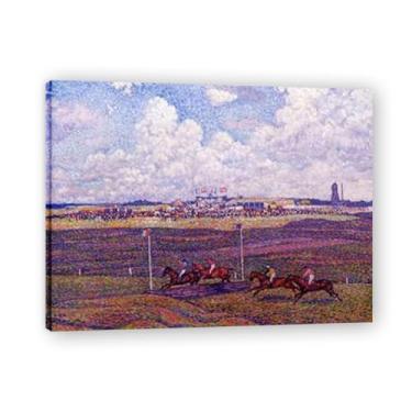 Imagem de TrackThéo van Rysselberghe: Impressão em tela neoimpressionista belga chave 40 x 52 cm emoldurada