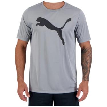 Imagem de Camiseta Masculina Esportiva Fitness Dia a Dia Corrida Treino Academia Caminhada Manga Curta Puma Logo Poly Tee