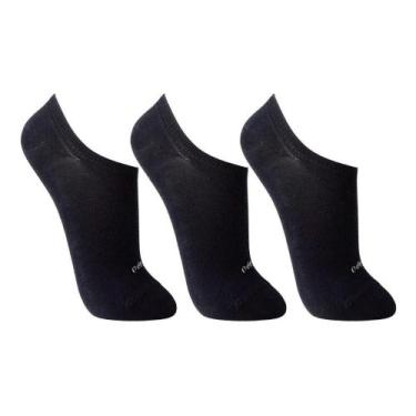 Imagem de Kit 3 Pares Meia Lupo Curta Cano Baixo Sport 3270 Algodão, 33/36, Pret