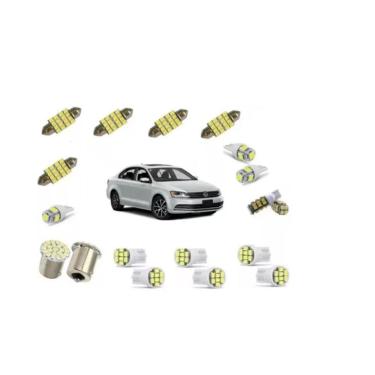 Imagem de Kit Lâmpadas Leds Jetta 2011 À 2017 Kit Interno + Farolete