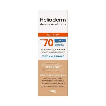 Imagem de Protetor Solar Facial Helioderm Bege Médio Fps70 50g