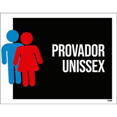 Imagem de Kit 5 Placas Sinalização - Provador Unissex