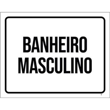 Imagem de Kit 5 Placas Banheiro Masculino Setor 36X46