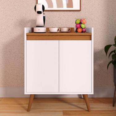 Imagem de Armário Aparador Buffet Sala Cozinha 2 Portas Com Prateleira Cantinho 