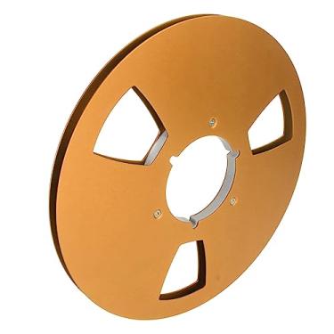 Imagem de HEEPDD 10,5 Polegadas 1/4 Open Reel Audio Chapup Spool, Rolo de Fita Vazia de Alumínio de 3 Orifícios para o Equipamento de Estúdio de Estúdio de Gravação de Som Profissional Nan de Restauração de