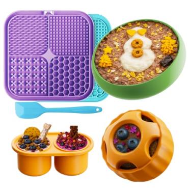 Imagem de havit Frozen Dog Treats Brinquedo para mantê-los ocupados, brinquedos de enriquecimento cognitivo para cães, brinquedos interativos de longa duração, fáceis de limpar (6 em 1)
