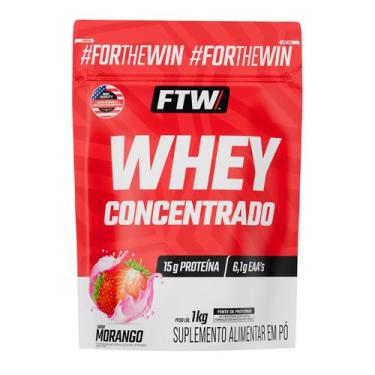 Imagem de Whey Concentrado Refil 1Kg FTW, Morango