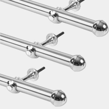 Imagem de Kit Varão Para Cortina Completo 2,00 Metros 19mm Varias Cores Envio Im