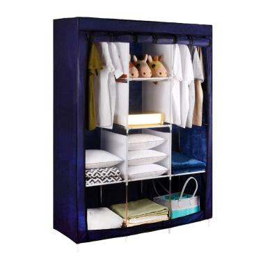 Imagem de Roupeiro Guarda Roupa Organizador De Roupa Cabideiro Azul