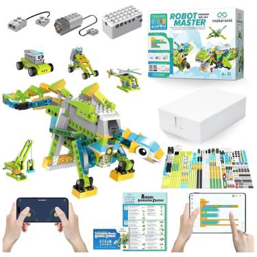 Imagem de Kit de Construção Robótica com Mais de 100 Possibilidades de Criações para Crianças de 6 Anos ou Mais, MAKERZOID, Verde