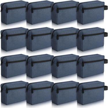 Imagem de Bolsa de higiene de viagem Paterr, 16 unidades, resistente à água, azu