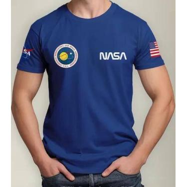 Imagem de Camiseta Camisa Algodão Feminina Masculina Adulto Astronauta NASAA Ast
