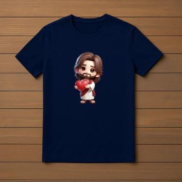 Imagem de Camisa Camiseta Infantil Juvenil Jesus Coraçao Menino Menina Tamanho 0