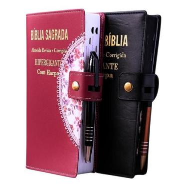 Imagem de Kit 2 Bíblias: Marido & Esposa Letra Hipergigante 22x14cm - A Bibliari