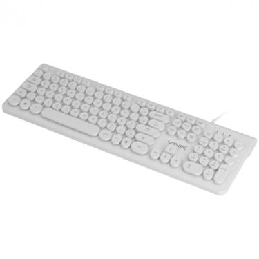 Imagem de Teclado Usb Multimidia Circle Abnt2 Teclas Redondas Cabo Usb 1.8m Branco - DC110B