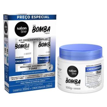 Imagem de Kit SOS Bomba Original Shampoo 300ml, Condicionador 200ml e Máscara 50