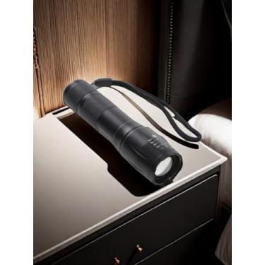 Imagem de Lanterna LED compacta – Lanterna portátil à prova d'água para acampamento, caminhadas e emergências, preta