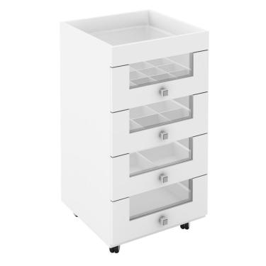 Imagem de Gaveteiro Para Quarto 4 Gavetas Pe2009 Branco