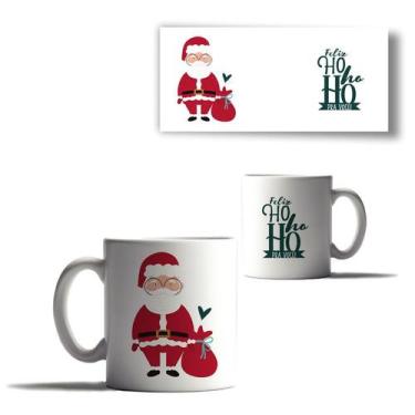 Imagem de Caneca Porcelana Feliz Natal Papai Noel Boneco Neve Arvore 4 - Enjoy S