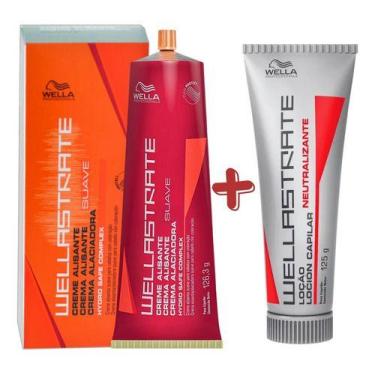 Imagem de Kit Wellastrate Creme Alisante Para Cabelo Suave + Neutralizante Wella