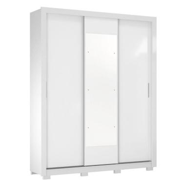 Imagem de Guarda Roupa Casal 3 Portas Deslizantes Com Pés Vero Branco