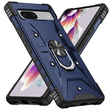 Imagem de SORAKA Capa para Google Pixel 8 com suporte para anel,PC rígido e TPU macio,proteção dupla 2 em 1,compatível com suportes magnéticos para carros