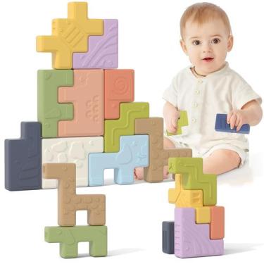Imagem de Brinquedos sensoriais Stacking Blocks Lehoo Castle para bebês maiores 