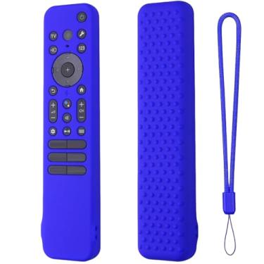 Imagem de Capa de silicone para Sony RMF-TX910U/RMF-TX810U/RMF-TX810P/RMF-TX811U/ Capa protetora de silicone remoto, controle remoto retroiluminado da Sony TV com cordão