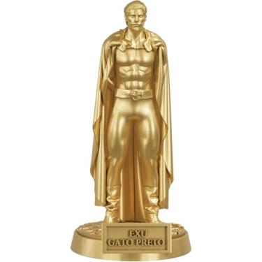 Imagem de Estátua Exu Gato Preto Umbanda Candomblé (Cor Ouro)