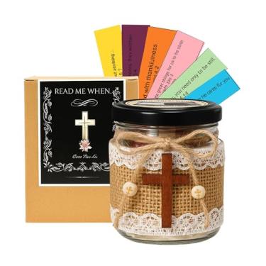 Imagem de Pote de versículo da Bíblia – Cartões de oração das Escrituras para encorajamento e reflexão diárias, presentes cristãos inspiradores para mulheres, homens, mães – aniversário, formatura, batismo