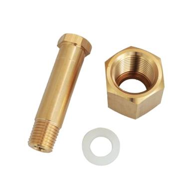 Imagem de heyous Acessórios para redutor de pressão de latão macho 1/4 polegada NPT acessórios adaptadores adequados para cilindro de gás de dióxido de carbono CGA-320