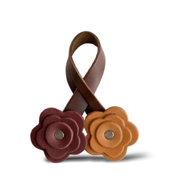 Imagem de Berloques de bolsa de flores para mulheres, berloques de bolsa para bolsas, chaveiro de flor de couro, retrô, estético, acessórios, presentes de amizade para mulheres, presentes de Natal, joias