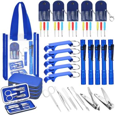 Imagem de Teenyyou Conjunto de 5 prêmios de jogo de chá de bebê para vencedores com abridor de mamadeira, mini chave de fenda, minilanterna, caneta, sacola transparente, conjunto de cortadores de unhas