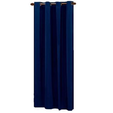 Imagem de Cortina Blackout PVC(Plástico) 1,40x1,80 Admirare 1 Folha, Azul Escuro
